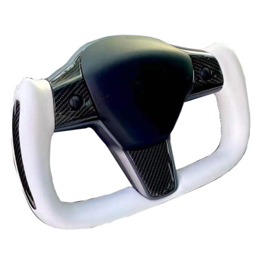 Carbon Fiber Yoke Steering Wheel for Tesla Model 3 YX Factory Modification