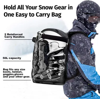 Lightweight Ski Boots Backpack and Durable Snowboarding Luggage