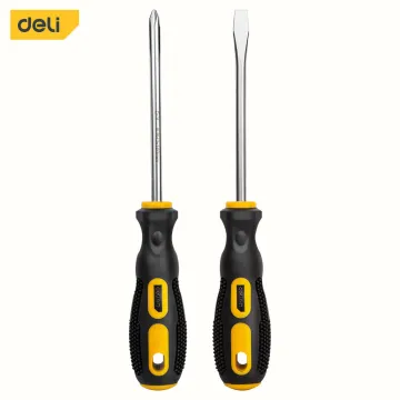 Deli Tools DL260002B 2pcs household screwdriver set slotted multi screwdriver general household repair phillips screwdriver set