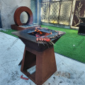 Outdoor Decoractive Rusty Corten BBQ Grill