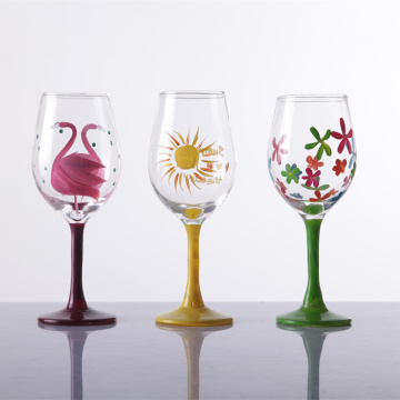 Featured Decal Red Wine Glass Of High White Crystal Glass Material