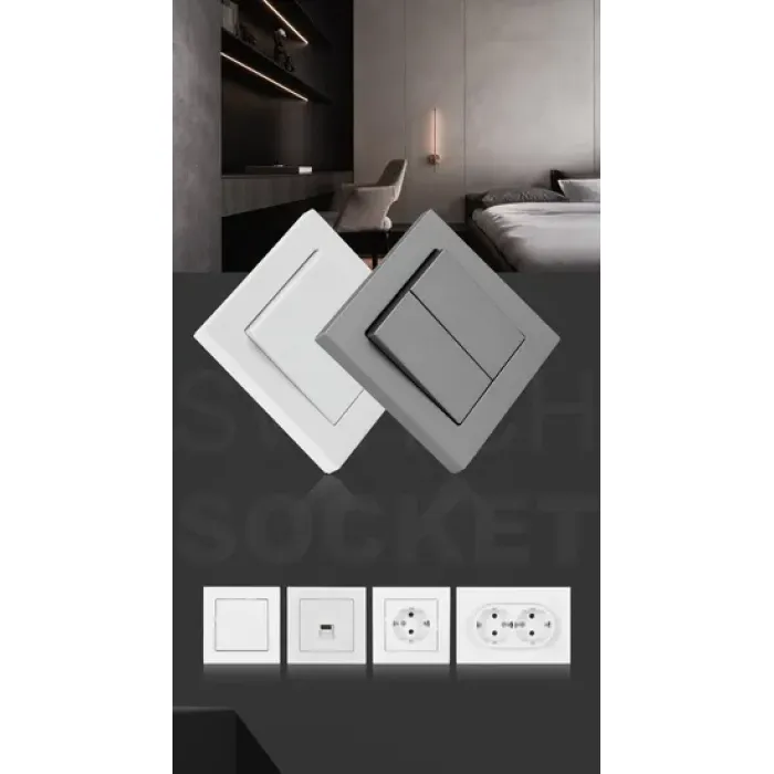 Sakelar Daya 2 Tombol dengan 10A 250V