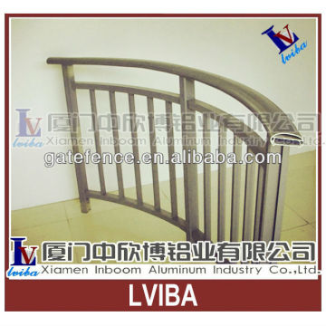 Polished handrail and aluminium exterior stair handrail