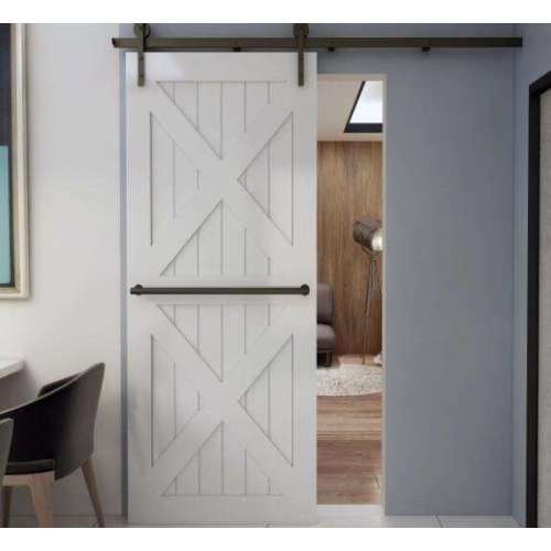 Wood Barn Door Interior barn door aluminum double sliding Supplier