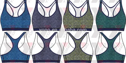 new women stretch top rank yoga fitness push up fit sports bra