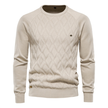 2024 Herumn Winter Winter Herren reiner Baumwollfarbpullover