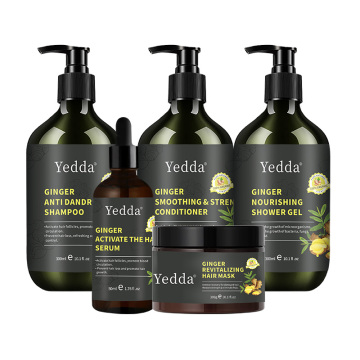 Set di cura dei capelli biologici a marchio privato all'ingrosso - shampoo, balsamo, maschera e olio di crescita