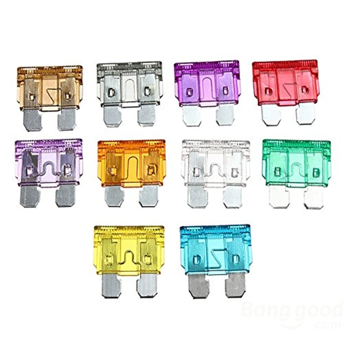 100pcs Automatic Car Standard Blade Fuse 2A-35A Assortment Electronic Parts