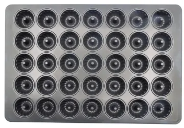 Rk Bakeware China Full Size 18*26 Inch 35 Compartment Mini Fluted Ring Cake Pan