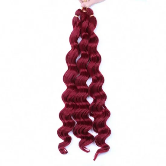 MYZYR 20" Synthetic Ombre Brazilian Ocean Wave Hair Bulk Crochet Braids Hair Extensions 80g/pack Deep Curly Bundle Twist Hair