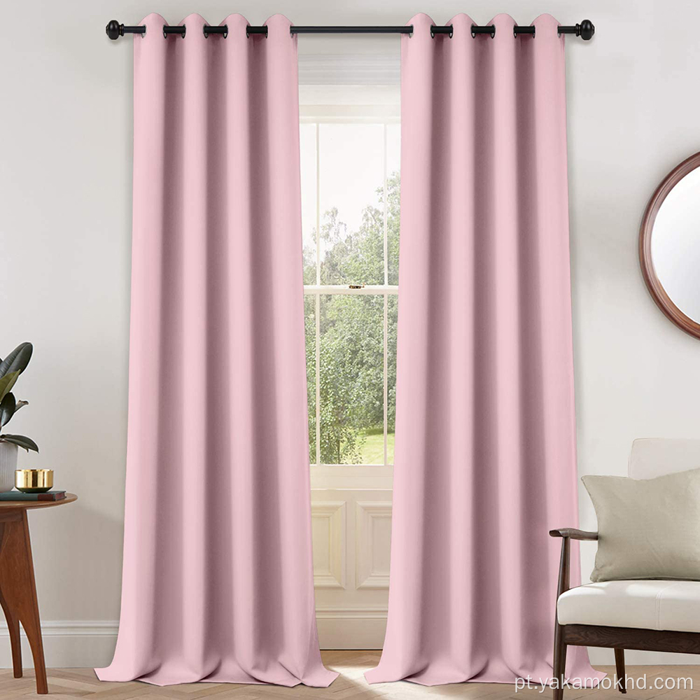 Cortinas blackout rosa 108 &quot;de comprimento