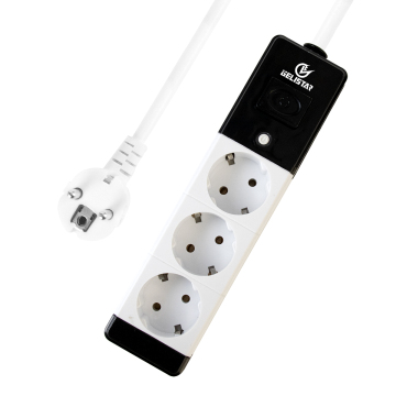 Scheda di alimentazione di estensione standard UE con 3 prese e switch