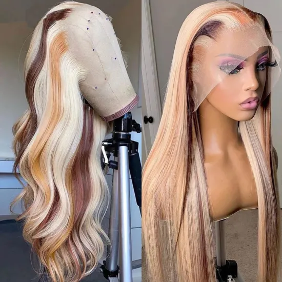 Foxen Body Wave Hd Lace Front Wig Pre Pluck Highlight Human Hair Preplucked Closure Wigs For Women Transparent Lace Frontal Wig