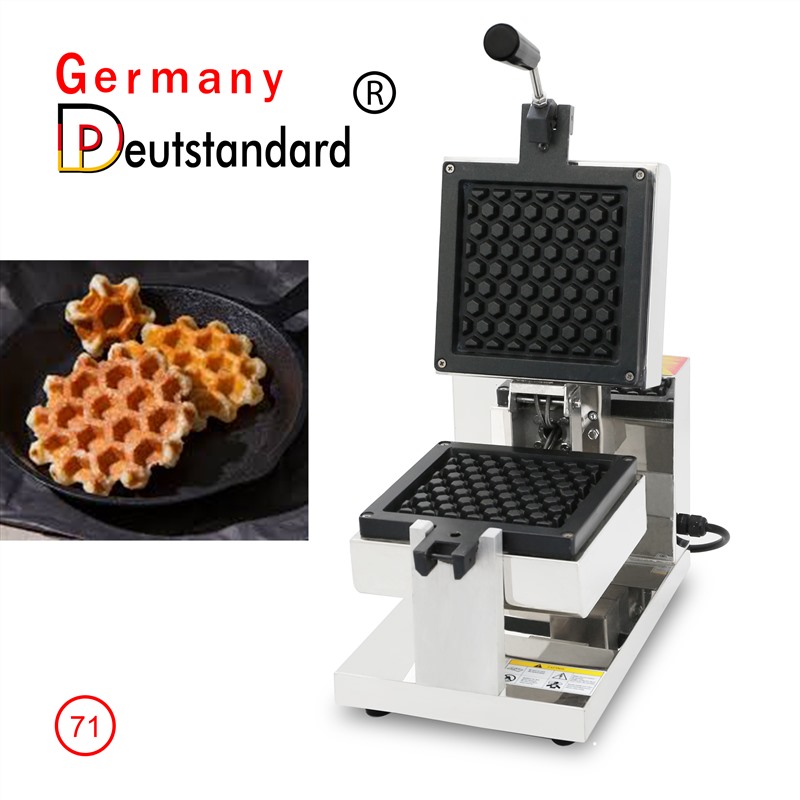 Komersial Honeycomb Waffle Iron Pembuat Seluler Waffle Rotary Baker