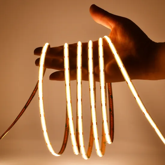 Hot Selling 10m/roll 480LEDs 12V/24V Flexible COB LED Strip Light with 5mm Brightness and RA90 Color Rendering Index