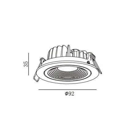 IP44 Dim to Warm 83mm LED Downlight for European Market
