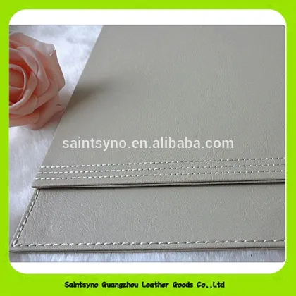 No-clean Anniversary Black Waterproof Synthetic Leather Coasters 16026