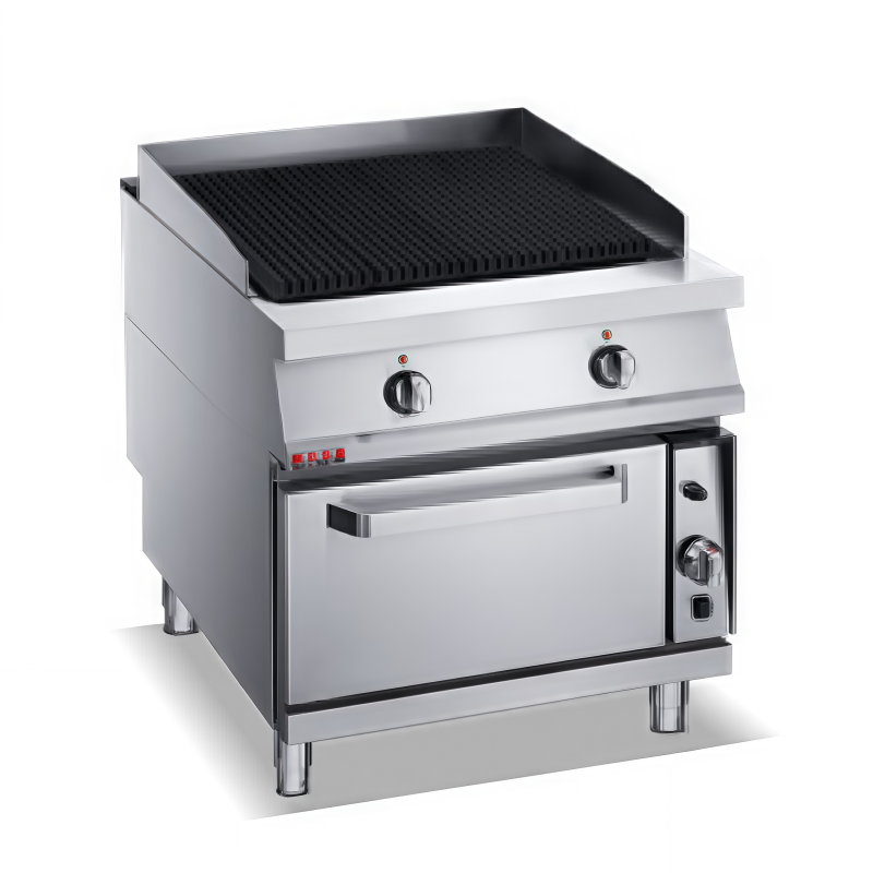 Electric Lava Rock Grill with Gas Oven