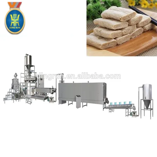 China supplier TVP/TSP Vegetable defatted textured soy protein machine