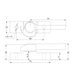 Fenster mit quadratischem Sitz Halbmond