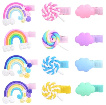 Cute design kids hair accessories cartoon hair clip