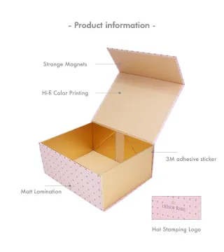 High Quality Foldable Magnetic Gift Paper Cardboard box