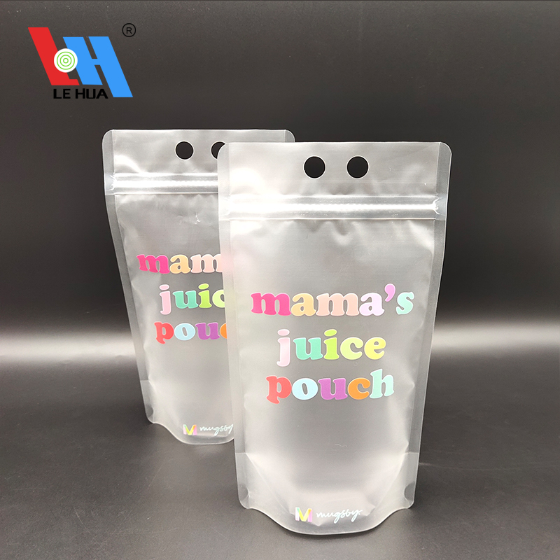Juice Drink Stand Up Pouch With Straw Hole