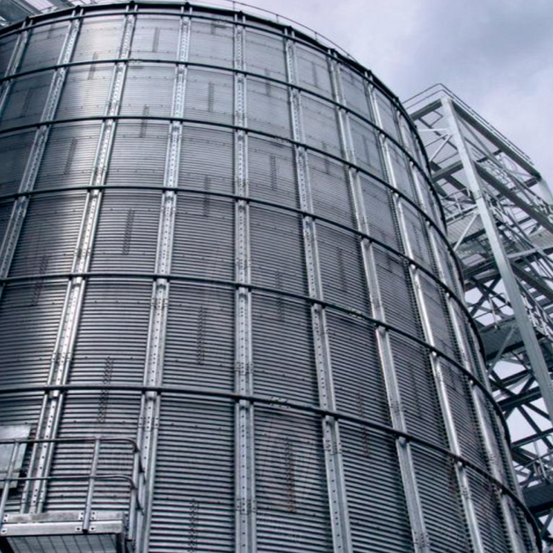 Deodorised sludge feeding silos