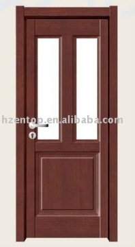 Tempered glass insert wood interior door/flush door/folding door (EA-2144)