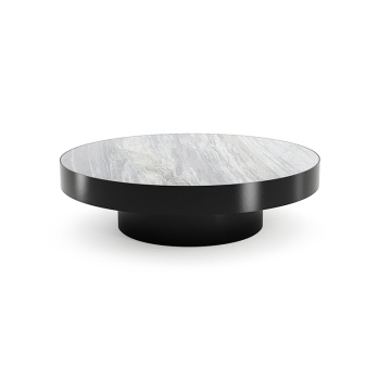 Table en acier inoxydable en marbre rond