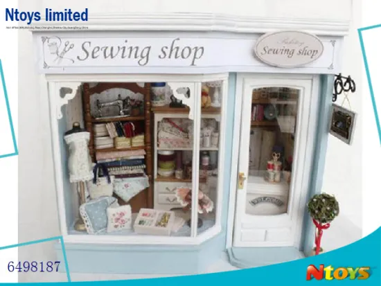 6498187 NOBLE MINI HOUSE DIY WOODEN CRAFT DECORATION W/LIGHT