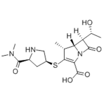 Acide 1-azabicyclo [3.2.0] hept-2-ène-2-carboxylique, 3 - [[(3S, 5S) -5 - [(diméthylamino) carbonyl] -3-pyrrolidinyl] thio] -6 - [(1R) -1-hydroxyéthyl] -4-méthyl-7-oxo, hydrate (1: 3), (57252117,4R, 5S, 6S) - CAS 119478-56-7