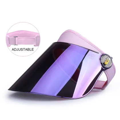 Purple mirror laser uv hard visor hat