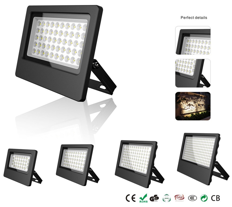 DMX controlled outdoor floodlights