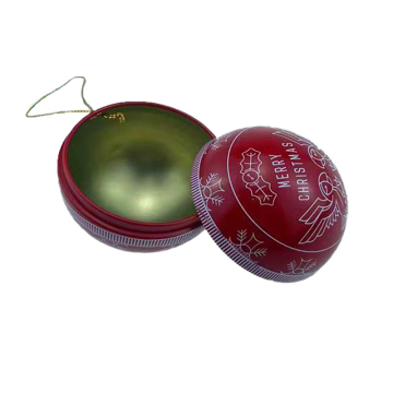 Creative Christmas Ball Tinplate Gift Box - Metal Chocolate Candy Container