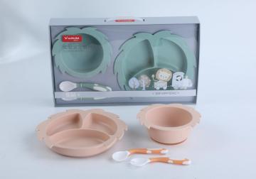 4pcs silicone toddlers dinnerware set