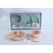 Ensemble de vaisselle pour tout-petits en silicone 4 pièces