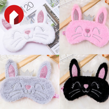 Taç uzun kulaklı kedi göz maskesi