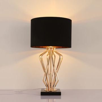 Iron Table Lamp Gold metal bar decoration luxury style table lamp Factory