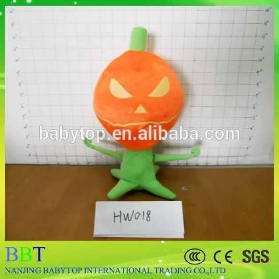 Big head stuffed vegetable toy, halloween plush pumpkin