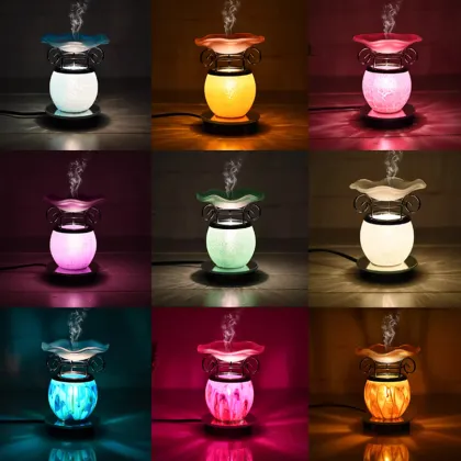 Colorful Glass Switch Aroma Candle Desk Warmer Lamp
