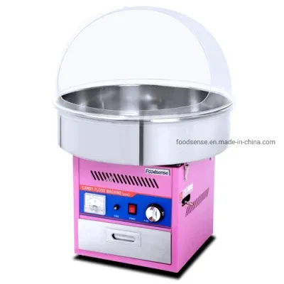 Commercial Cheap Automatic Sugar Candy Floss Vending Machine with Cart