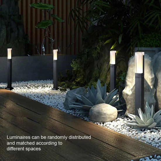 DGLUX 7W/12W Outdoor Landscape Pillar Lawn Lamp - Customized 300MM/600MM/800MM Garden LED Bollard Light