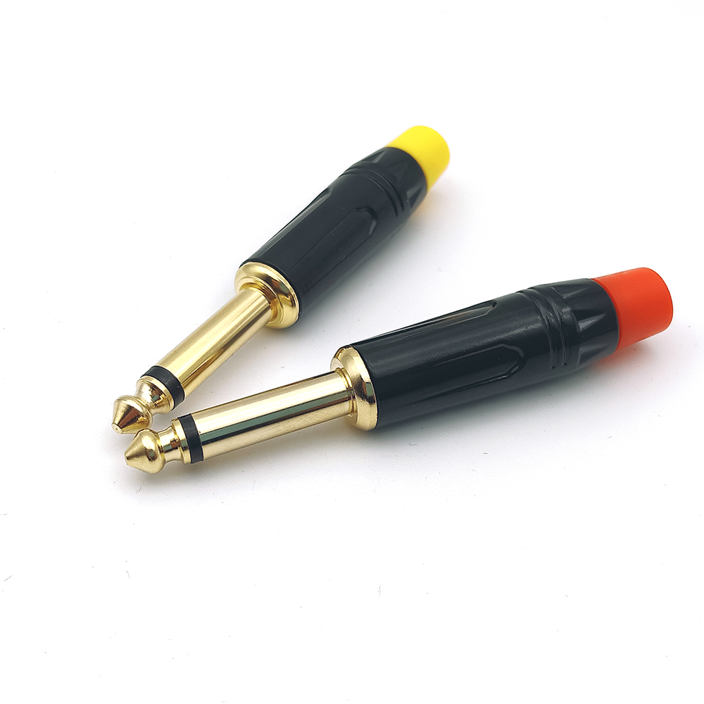 6.35mm Mono Male Guitar Video TS Plug Connector