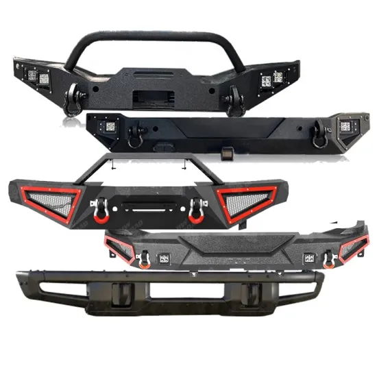 Full Width Front Rear Bumper with Bull Bar Winch Plate LED Light for Bronco 2021 2022