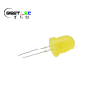 Σούπερ φωτεινό διάχυτο κίτρινο λυχνίο LED 8mm 590nm
