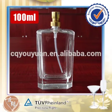 super flint glass gold pump sprayer 100 ml empty designer perfume bottle wholesale