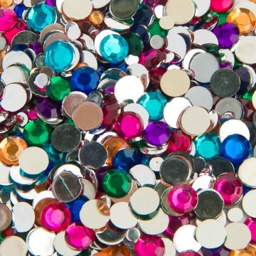 Strass colorato acrilico posteriore piatta per la vendita