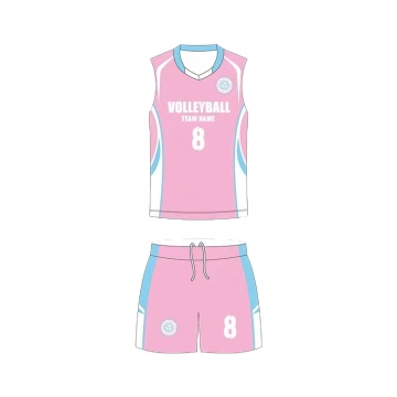 Custom Pink Style Sublimation Volleyball Jerseys with Your Own Logo - High Quality Affordable Uniforms