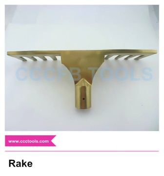 Nonsparking aluminum bronze gold high quality sparkless rake,Explosion-proof Hand Tools